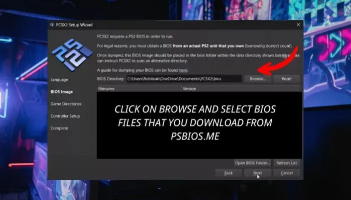 Set Up bios