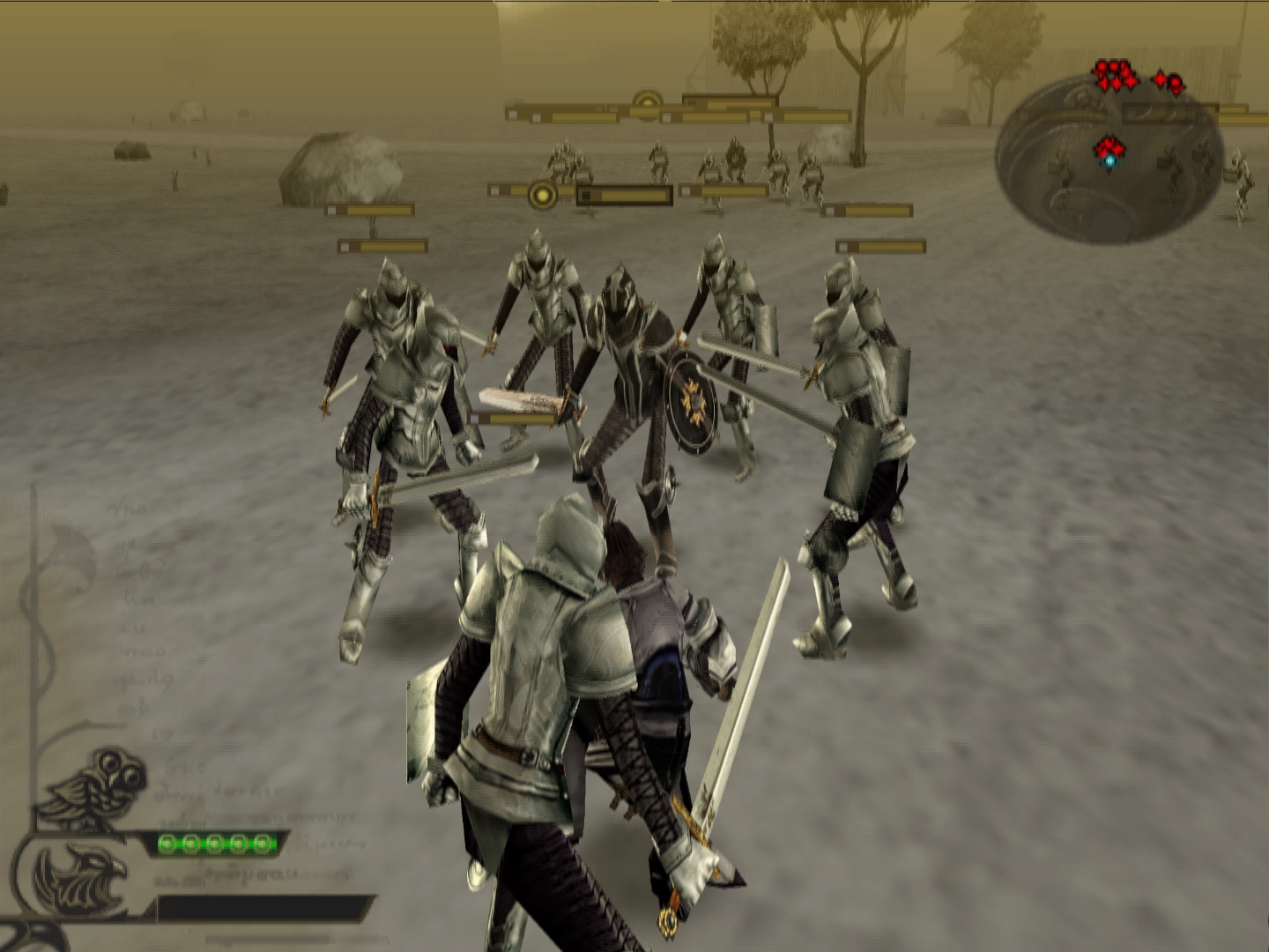 Knights engaged in intense battle