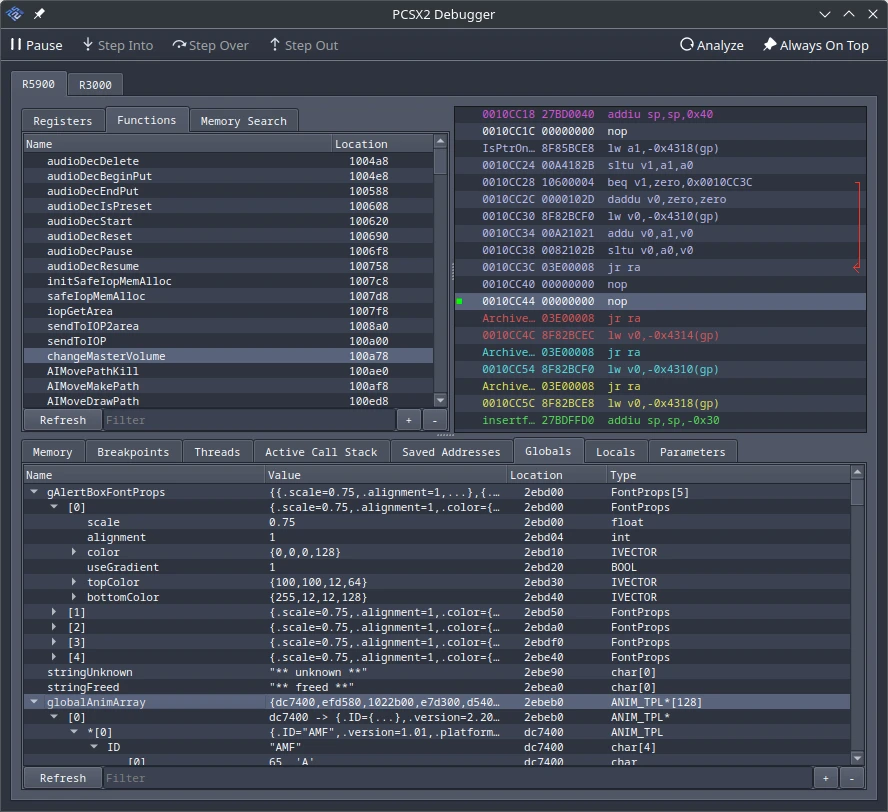 Symbol parsing and debugger improvements
